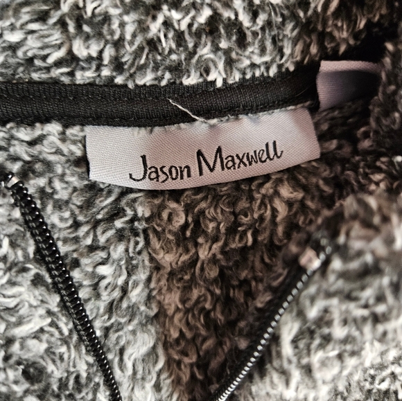 Jason Maxwell Womens Gray And Black Zip Up Furry Vest Size 3X - Picture 4 of 10